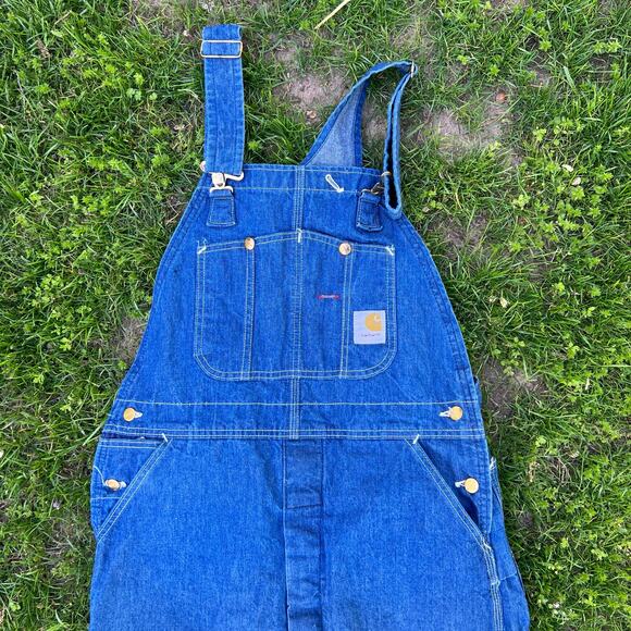 Vintage 70s? Carhartt Made in USA 38x34 denim jean overalls - Picture 7 of 7